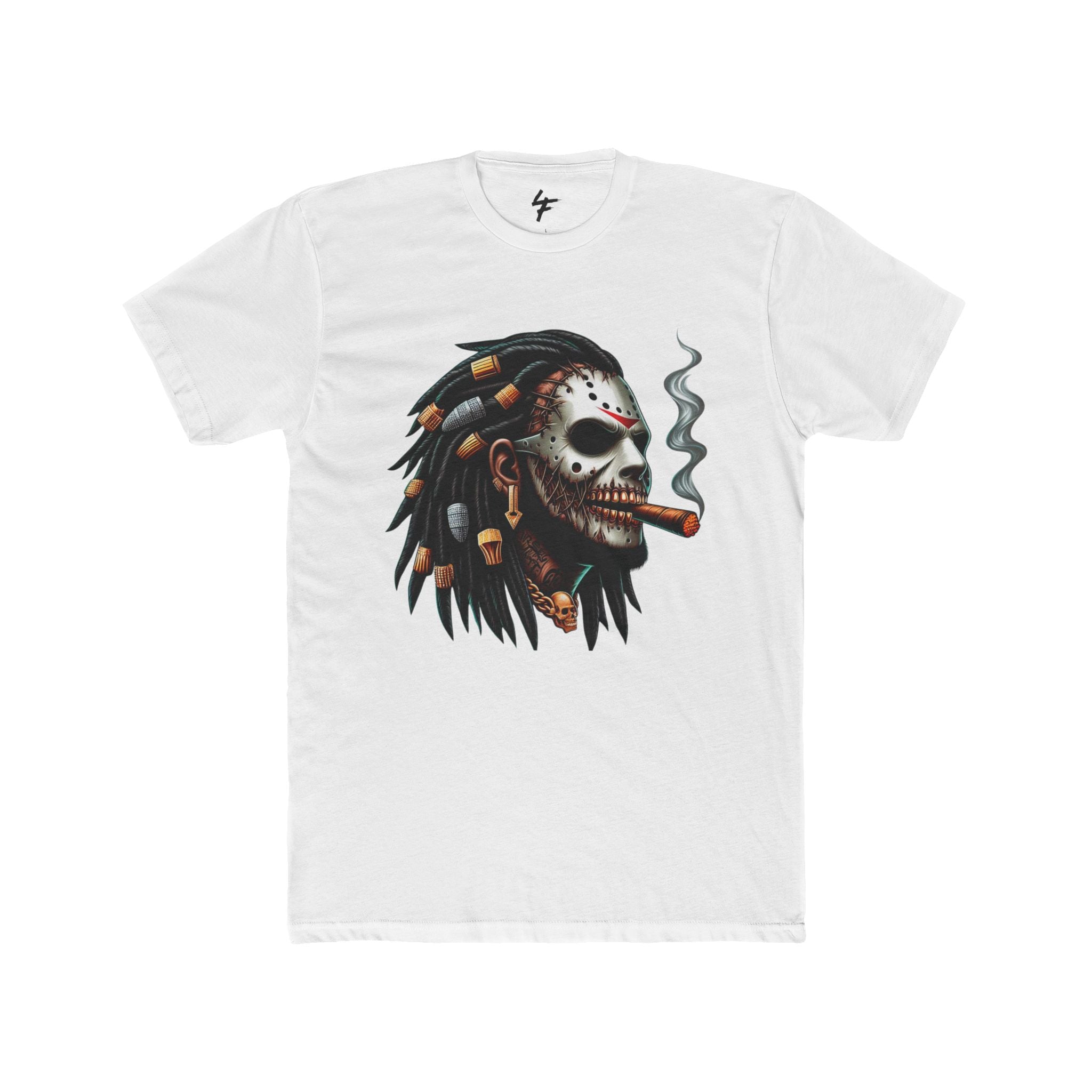 Skull Chief Tee — Smoking Cigar Day of the Dead Graphic T-Shirt