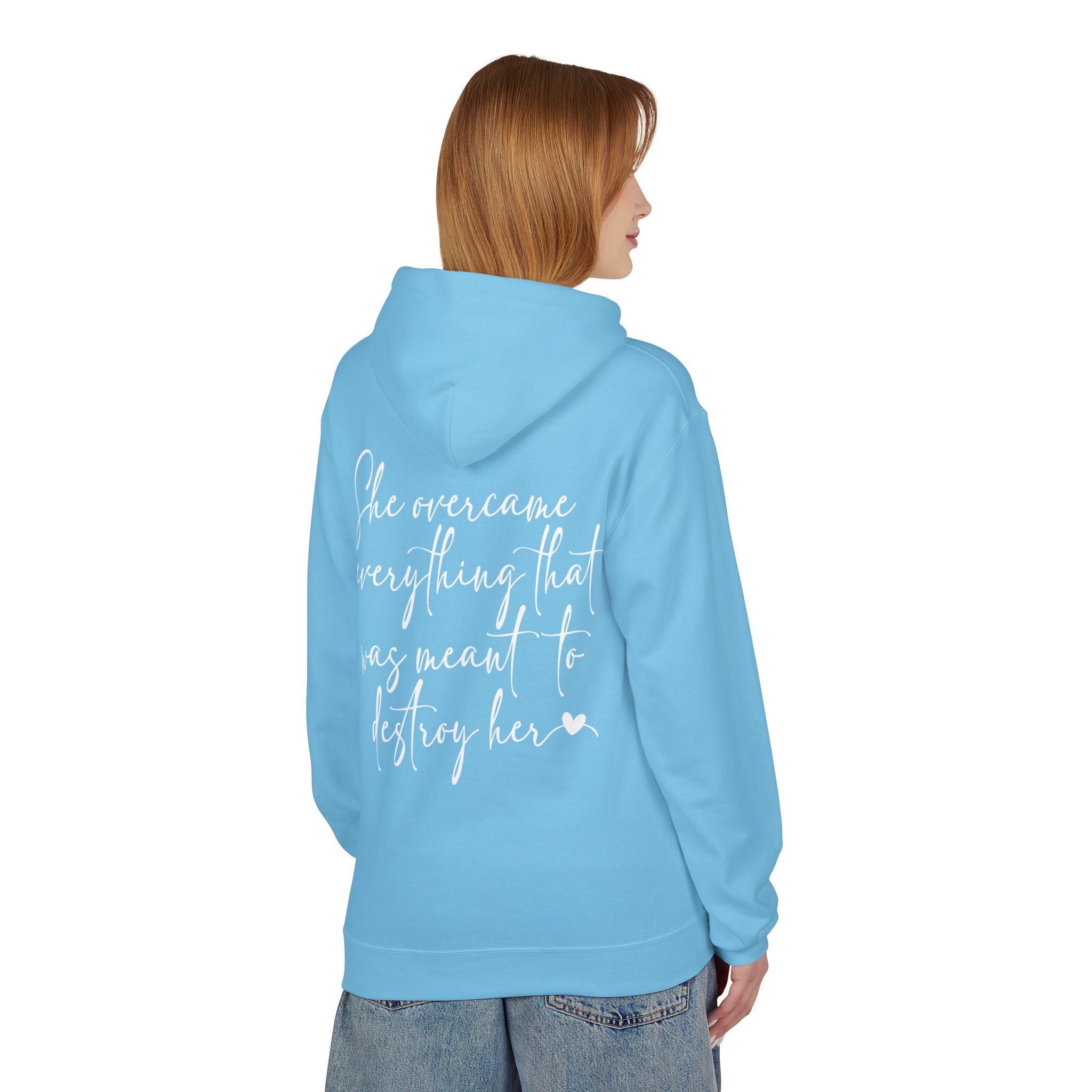 Inspirational 'She Overcame Everything' Hoodie – Empowerment Graphic Hoodie