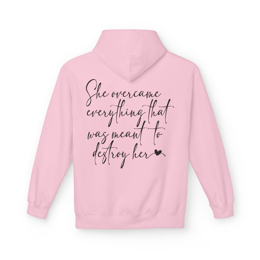 Inspirational 'She Overcame Everything' Hoodie – Empowerment Graphic Hoodie