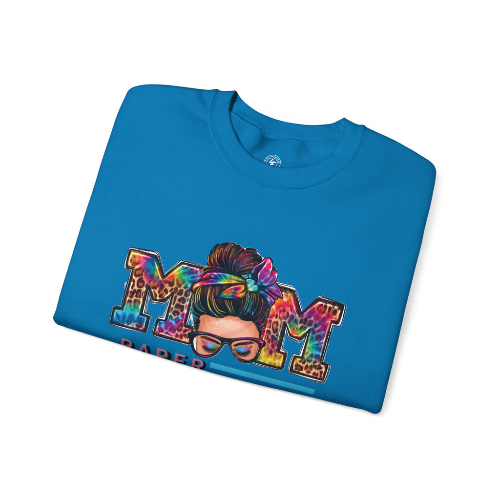 Mom Paper Chaser Sweatshirt — Graphic Crewneck for Hustling Moms