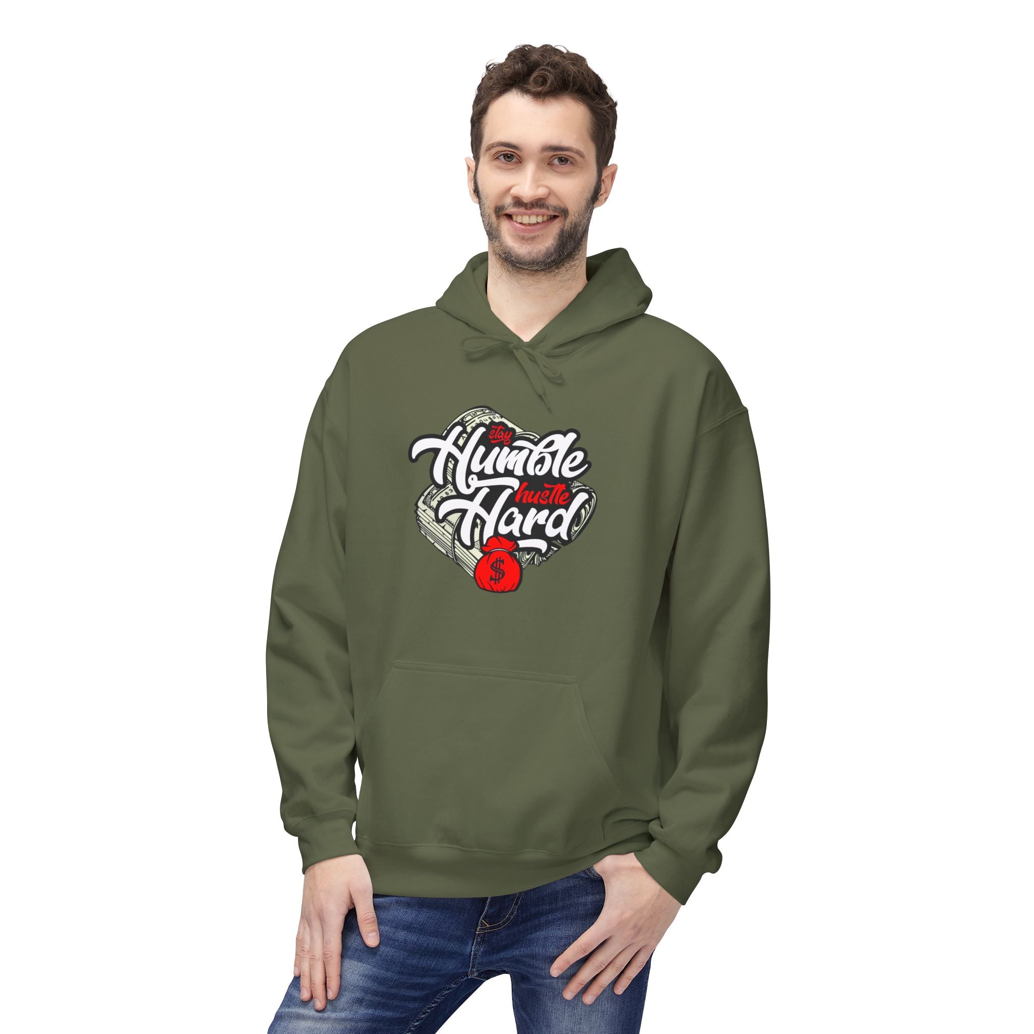 Hustle Hard Hoodie – Streetwear Motivational Graphic Hoodie