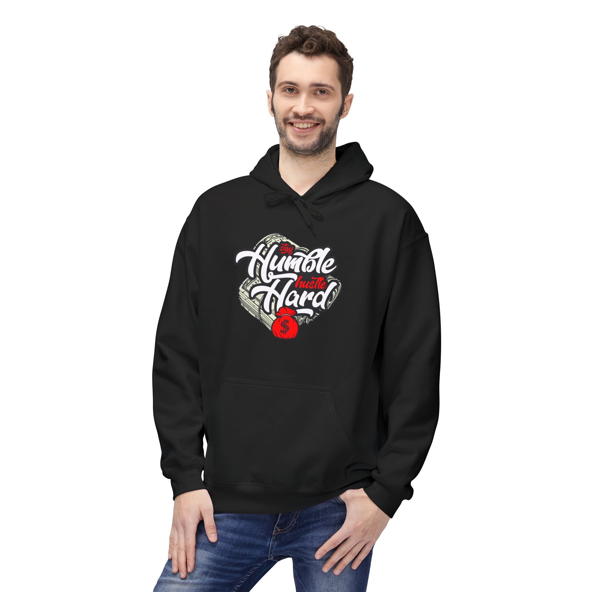 Hustle Hard Hoodie – Streetwear Motivational Graphic Hoodie