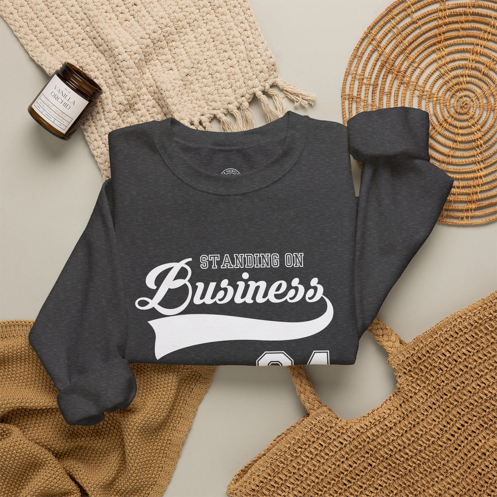 Crewneck Sweatshirt — 'Standing On Business 24' Vintage Athletic Logo