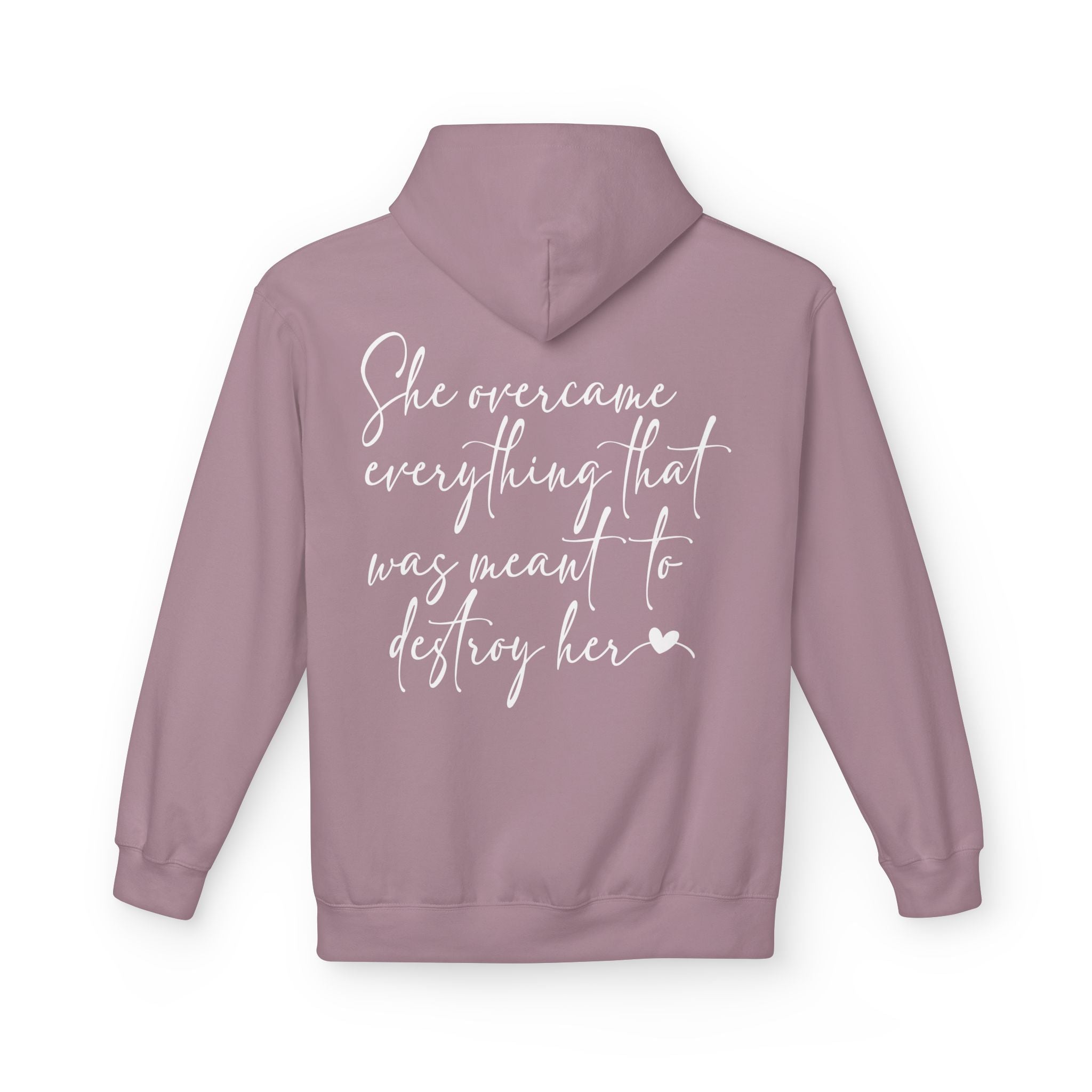Inspirational 'She Overcame Everything' Hoodie – Empowerment Graphic Hoodie