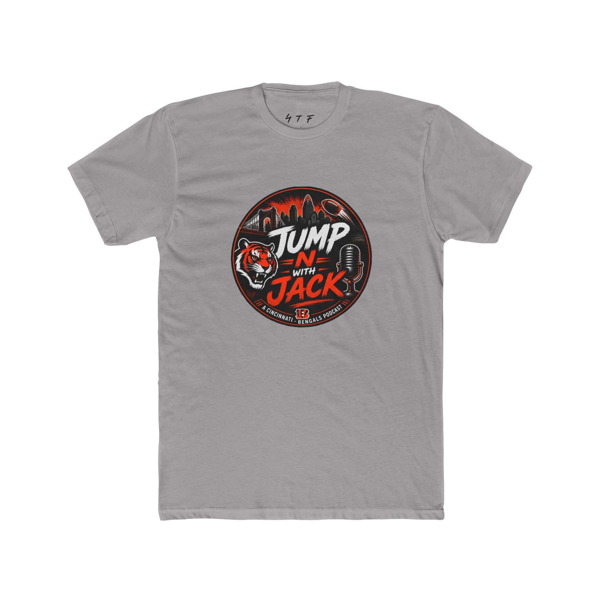 Jump-N-Jack Retro Radio Tee — Vintage Microphone & Tiger Logo