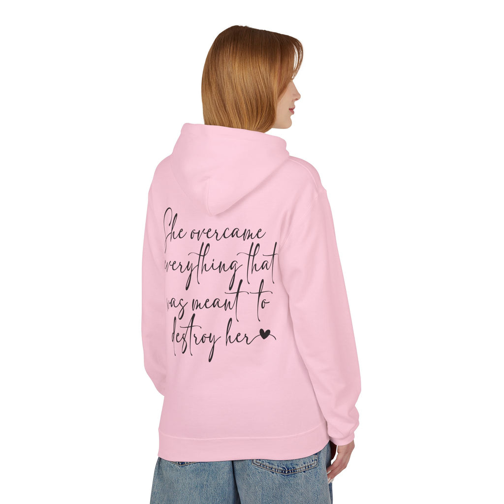 Inspirational 'She Overcame Everything' Hoodie – Empowerment Graphic Hoodie