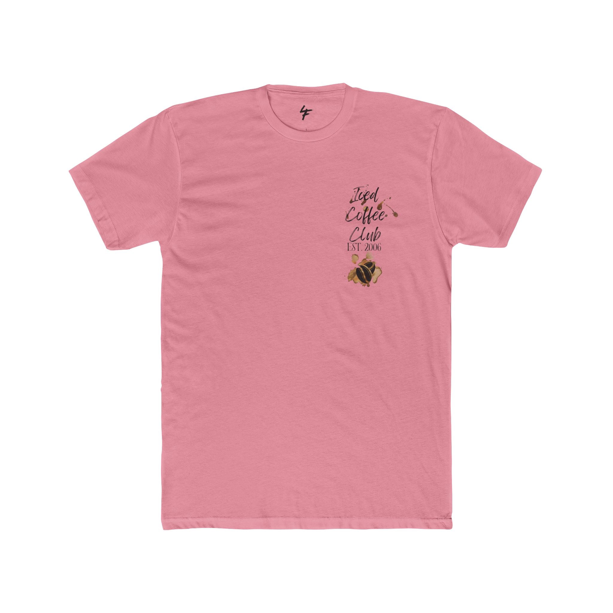 Iced Coffee Club Tee — Cute Pink Iced Coffee Graphic Shirt