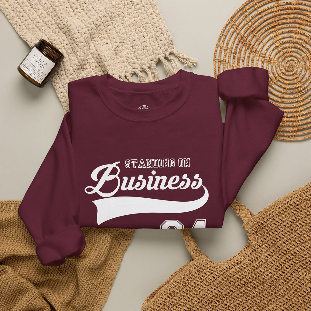 Crewneck Sweatshirt — 'Standing On Business 24' Vintage Athletic Logo