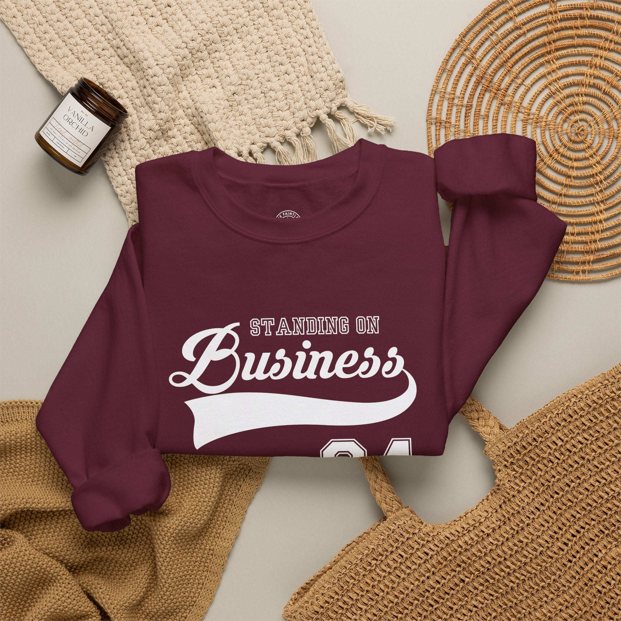Crewneck Sweatshirt — 'Standing On Business 24' Vintage Athletic Logo