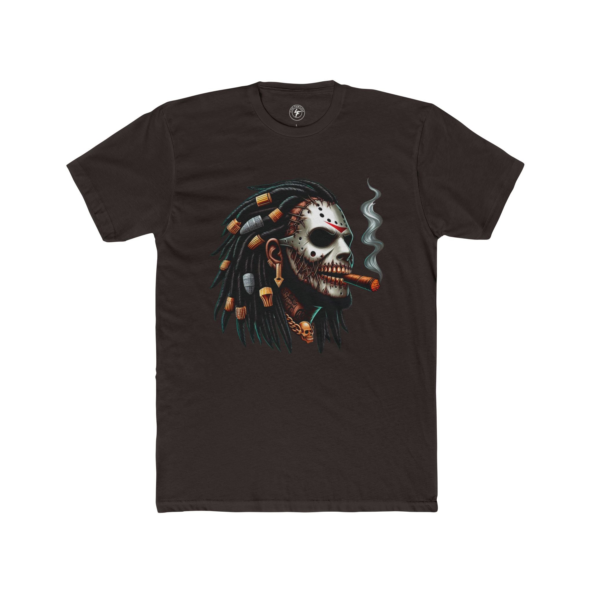 Skull Chief Tee — Smoking Cigar Day of the Dead Graphic T-Shirt