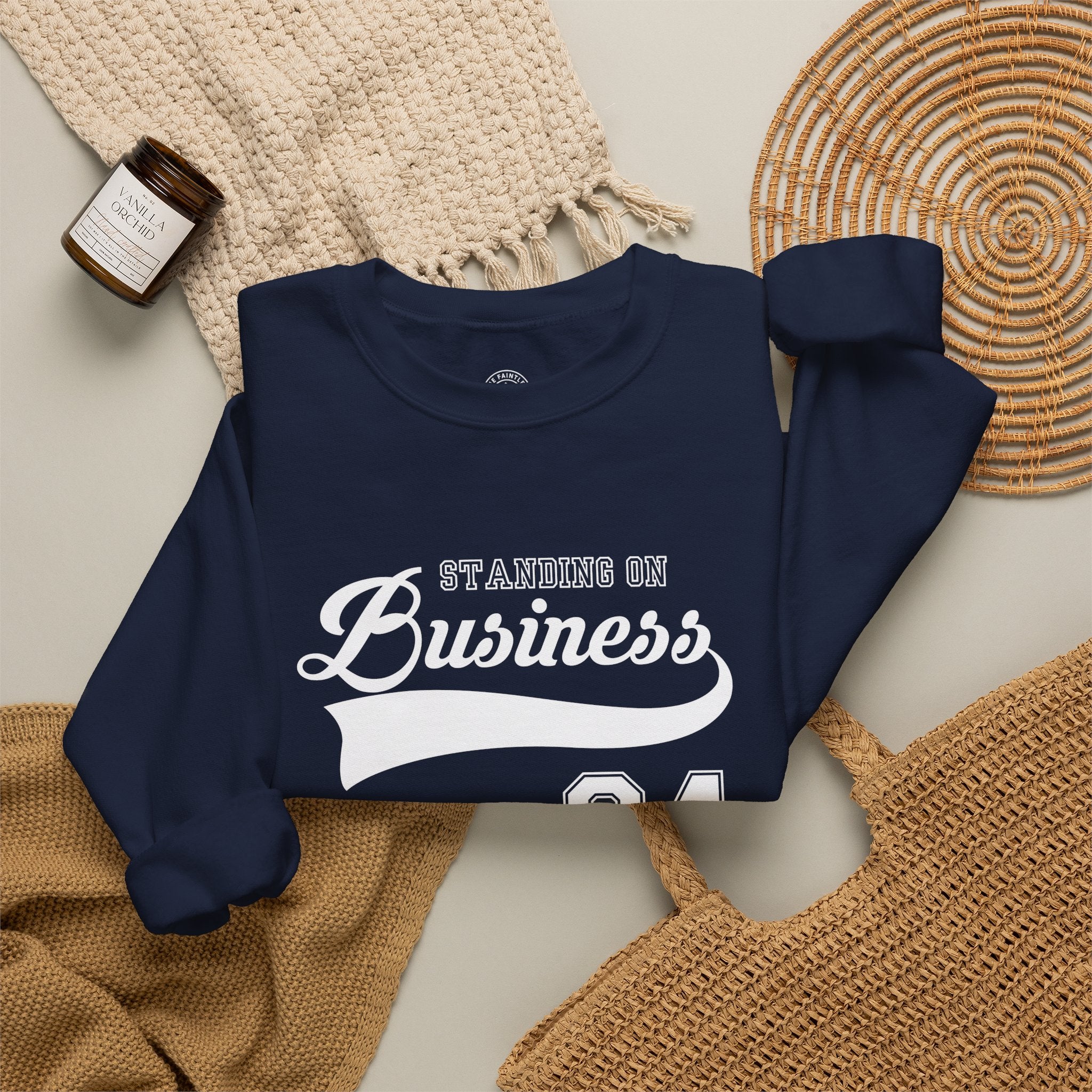 Crewneck Sweatshirt — 'Standing On Business 24' Vintage Athletic Logo