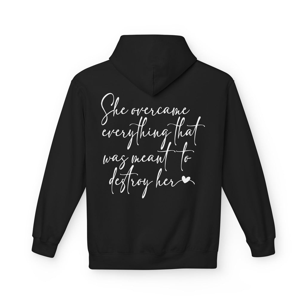 Inspirational 'She Overcame Everything' Hoodie – Empowerment Graphic Hoodie