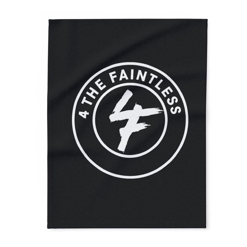 The Faintless Logo Fleece Blanket — Black Arctic Throw