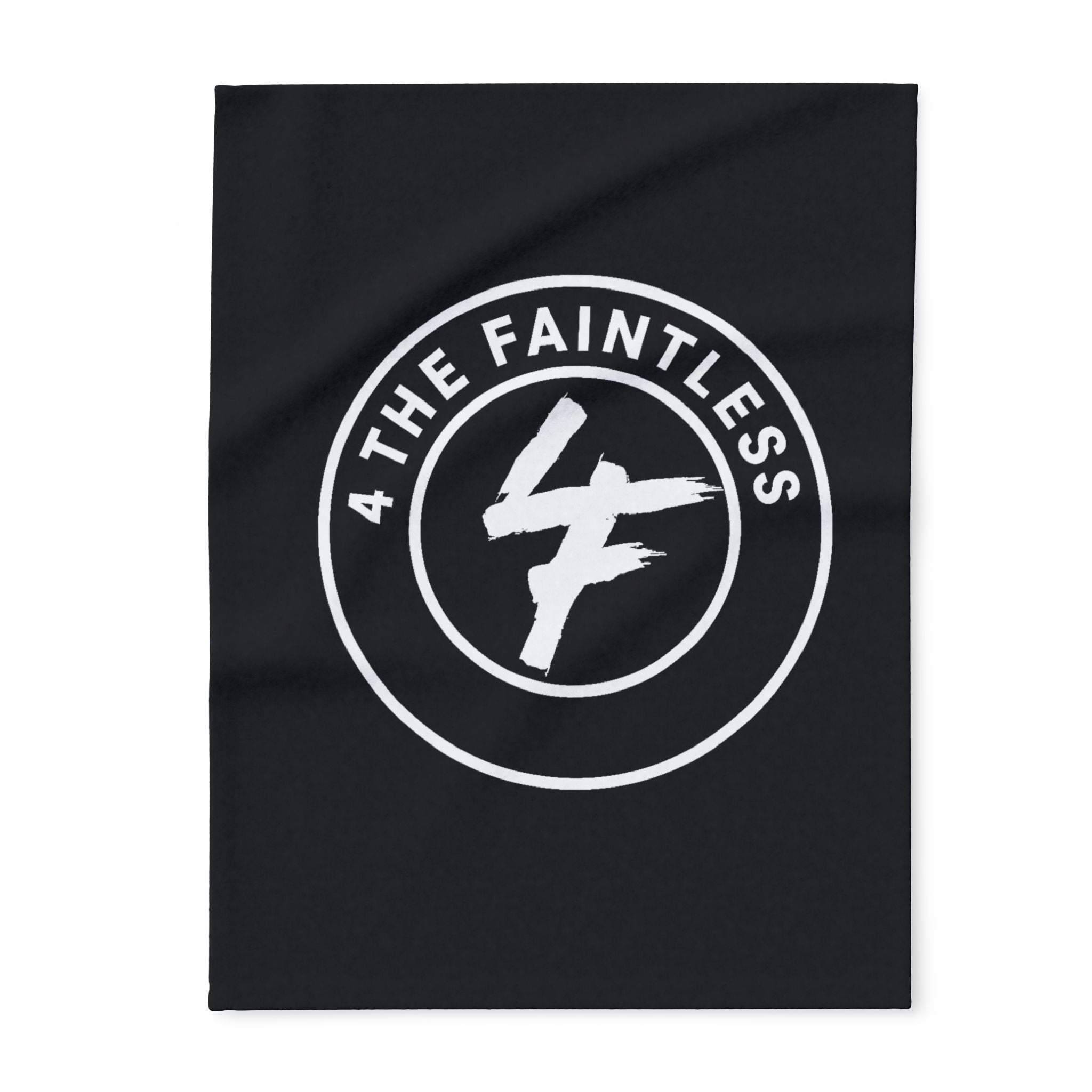 The Faintless Logo Fleece Blanket — Black Arctic Throw
