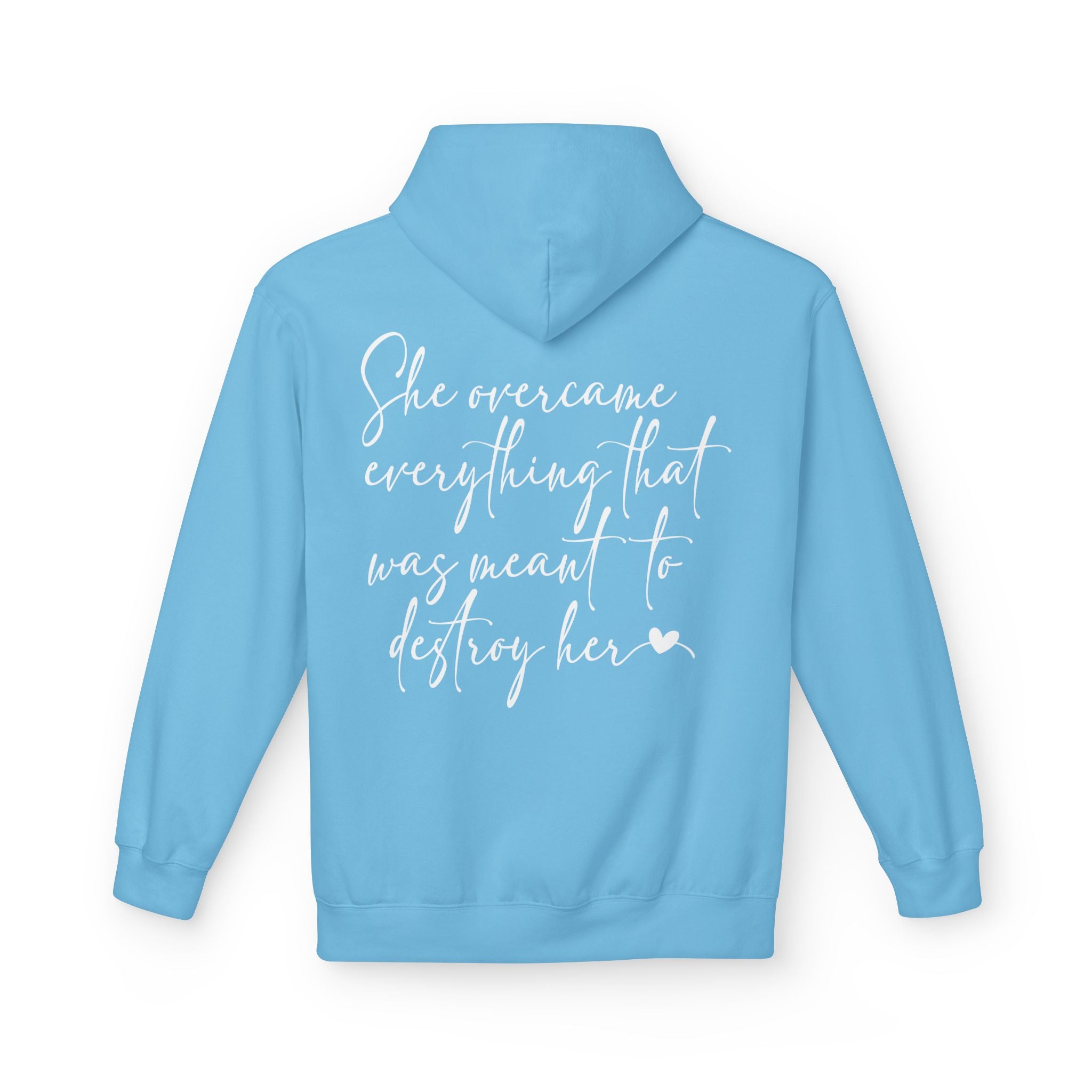 Inspirational 'She Overcame Everything' Hoodie – Empowerment Graphic Hoodie