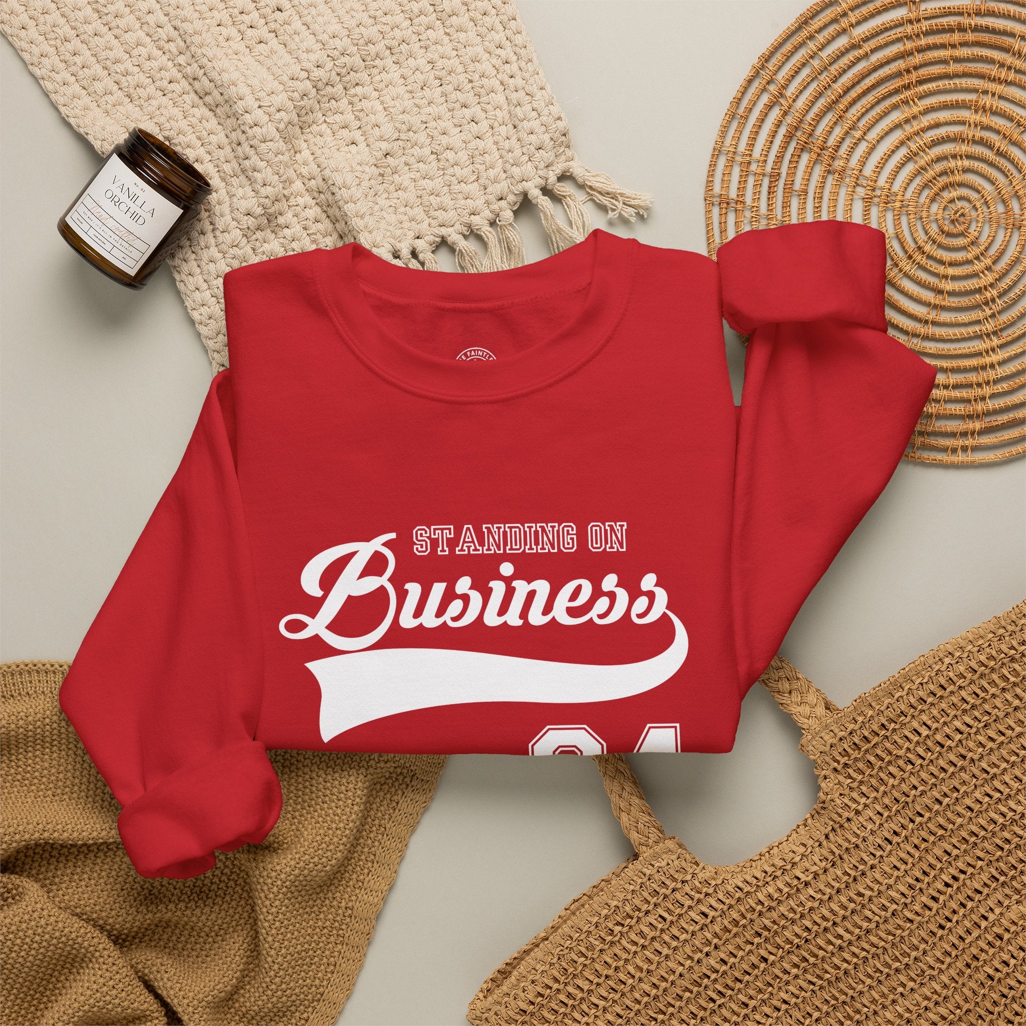 Crewneck Sweatshirt — 'Standing On Business 24' Vintage Athletic Logo