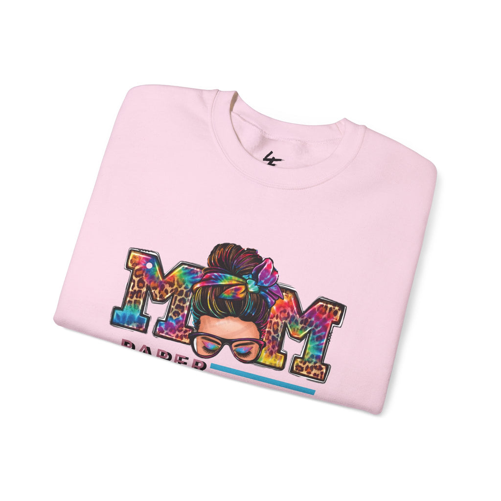 Mom Paper Chaser Sweatshirt — Graphic Crewneck for Hustling Moms