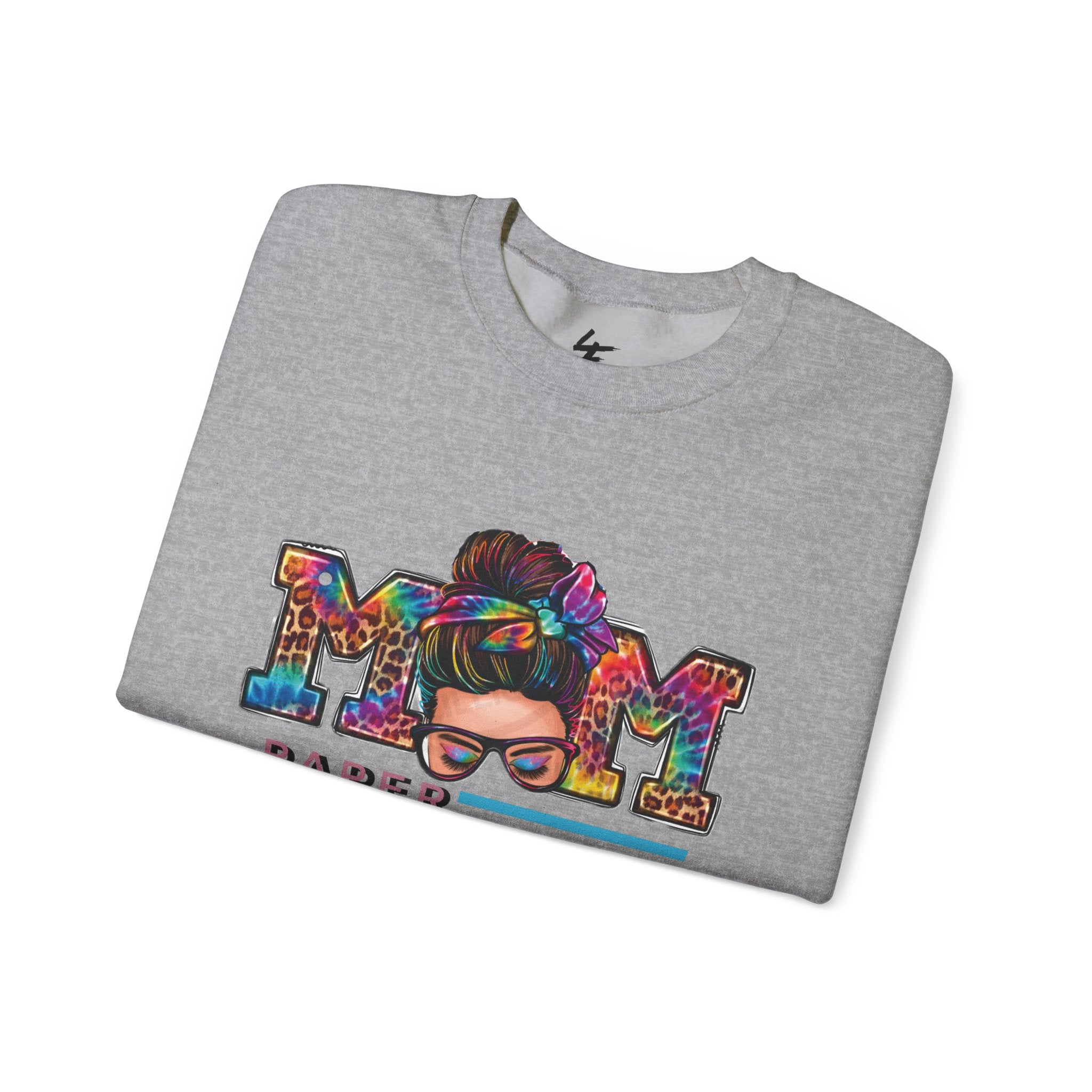 Mom Paper Chaser Sweatshirt — Graphic Crewneck for Hustling Moms
