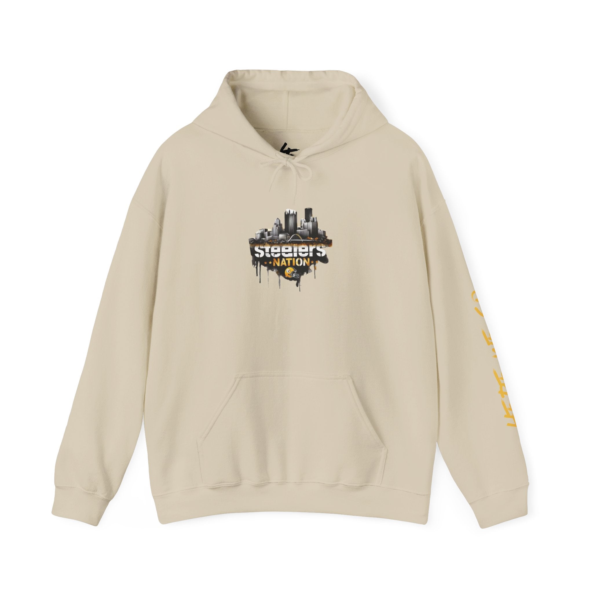 Steel Talk Hoodie — Pittsburgh Steelers Skyline & "Here We Go" Fan Pullover