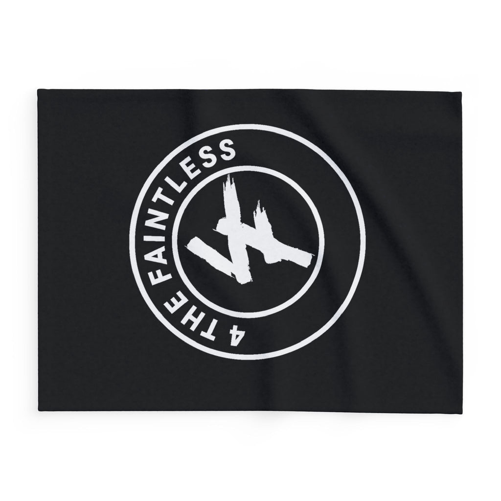 The Faintless Logo Fleece Blanket — Black Arctic Throw
