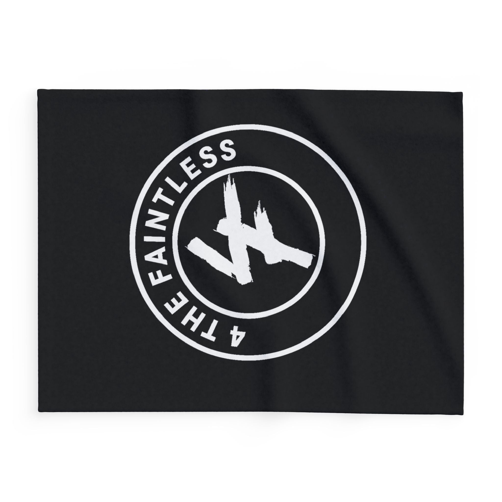 The Faintless Logo Fleece Blanket — Black Arctic Throw