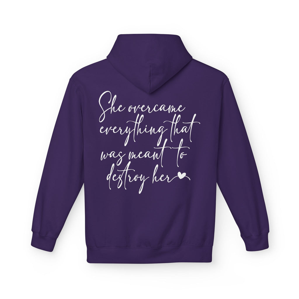 Inspirational 'She Overcame Everything' Hoodie – Empowerment Graphic Hoodie