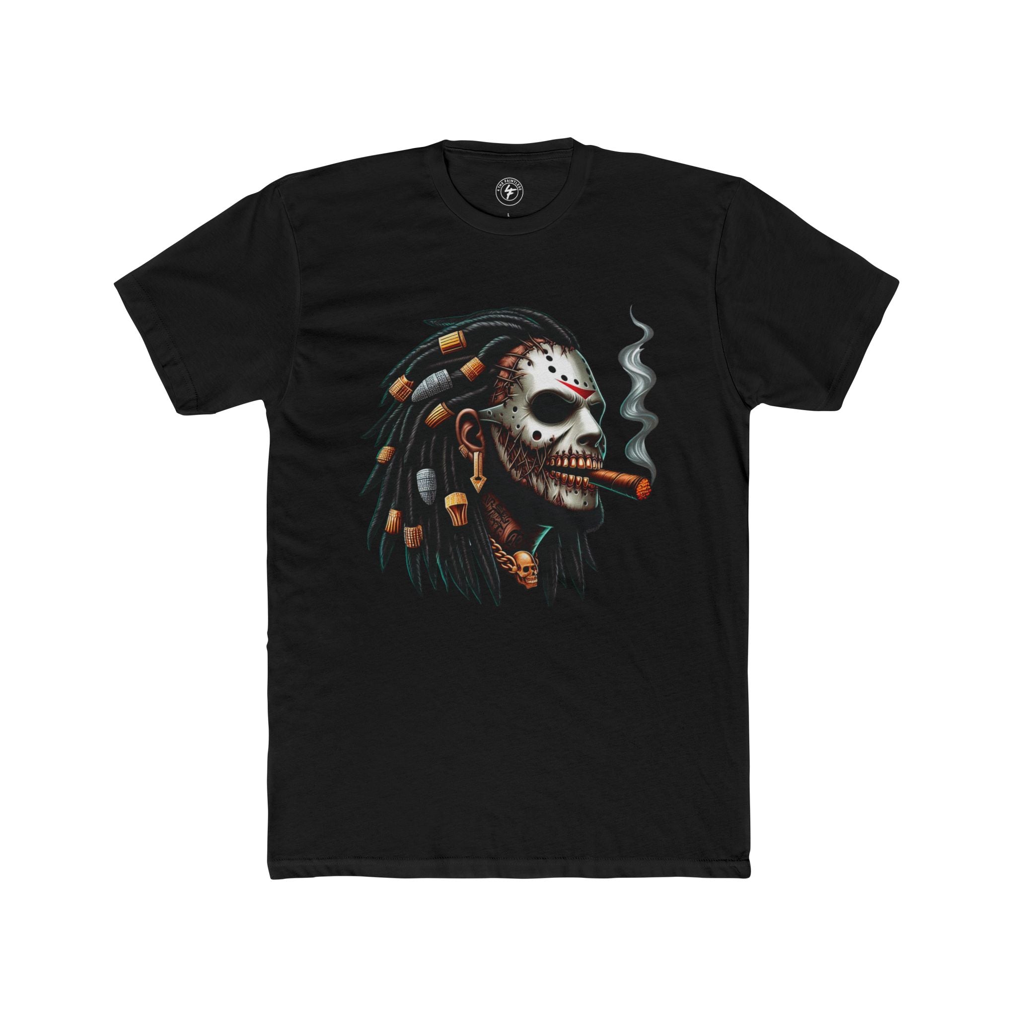Skull Chief Tee — Smoking Cigar Day of the Dead Graphic T-Shirt