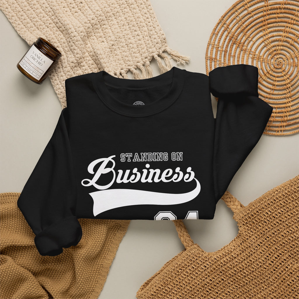 Crewneck Sweatshirt — 'Standing On Business 24' Vintage Athletic Logo