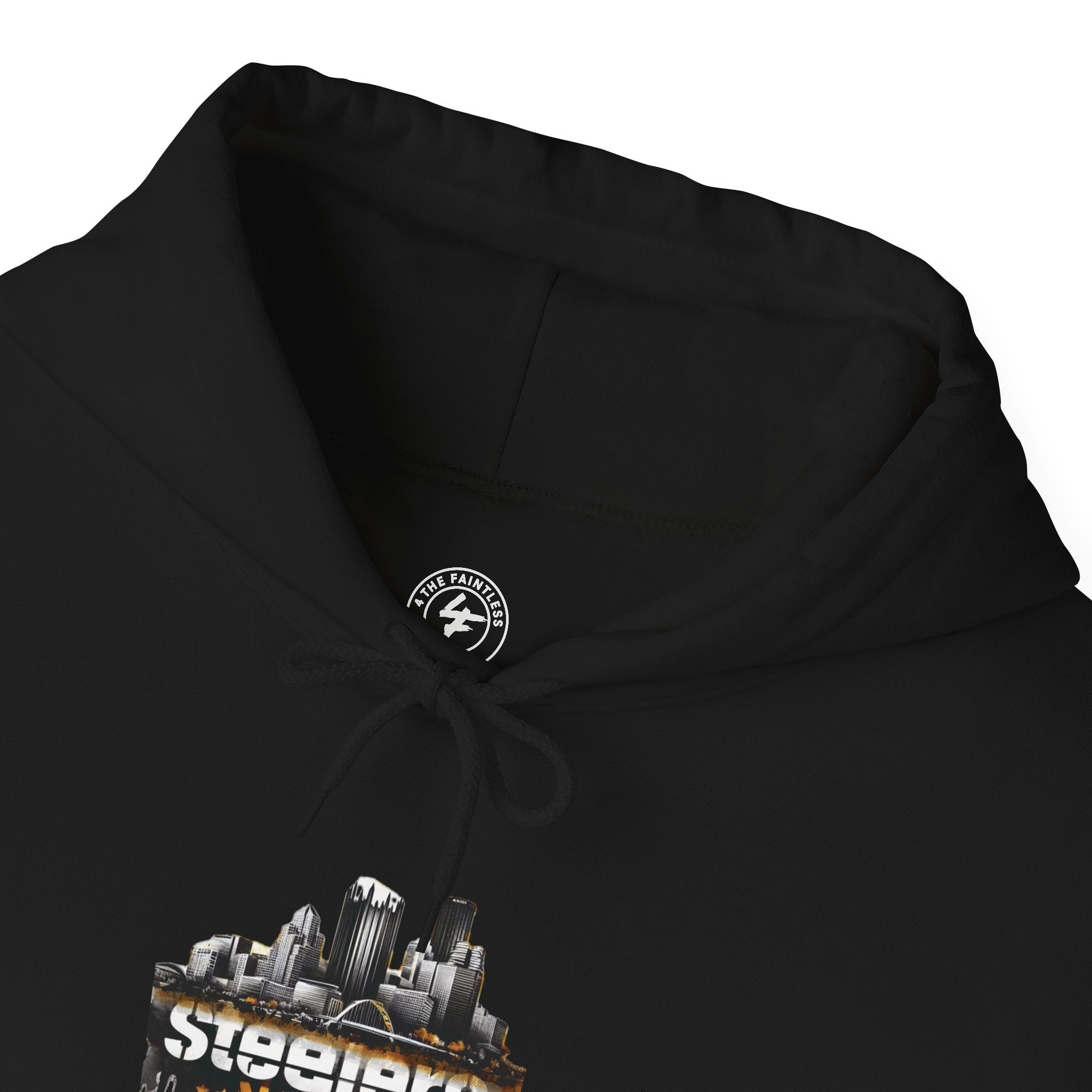 Steel Talk Hoodie — Pittsburgh Steelers Skyline & "Here We Go" Fan Pullover
